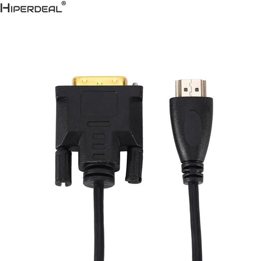 HIPERDEAL 1.8M HDMI (Male) to DVI-D (24+1) Dual Link (Male) 1080P 3D Gold-Plated Cable (Brand New/Warranty)