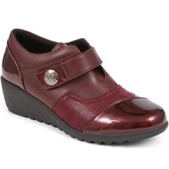 Pavers UK 6 brand new shoes wedges in Burgundy super comfy