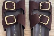 Brown Birkenstock style sandal