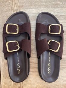 Brown Birkenstock style sandal