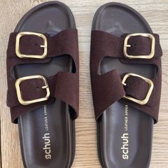 Brown Birkenstock style sandal
