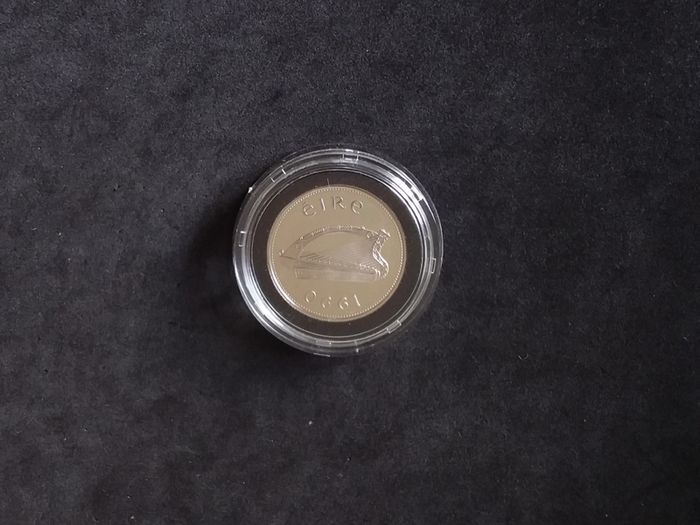Official Irish Cupro-Nickel Proof, One Pound Coin - Boxed with Certificate