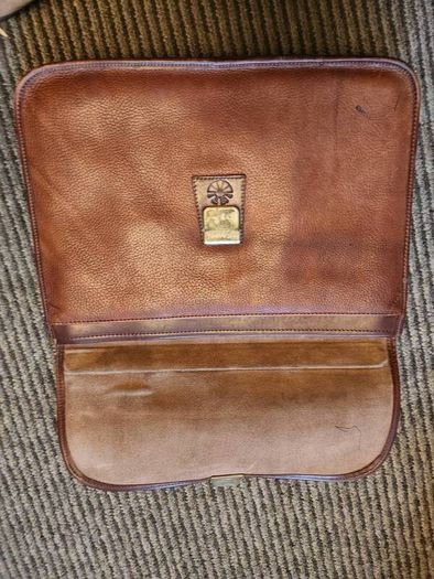 Large heavy duty leather bags plus briefcase.