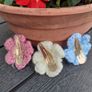 Handmade Crochet Flower hair clips Image 4