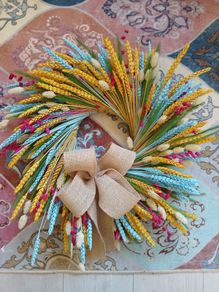 Decor bright colourful wreath