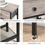 Console Table, Slim Console Table with 2 Drawers, Hallway Table with Storage, Side Table, Slim Sofa Table for Small Spaces, Living Room, Entryway, Kitchen, Greige and Black Image 4