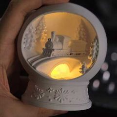 Winter Train  snow globe