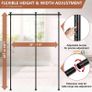 Brand New Freestanding Room Divider Rod No-To Drill Folding Screen -121-304cm x 71-289cm. Image 2