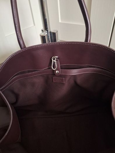 Large Burgundy Leather Tote bag from COS