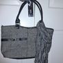 Herringbone bag+matching scarf, vgc Image 2