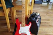 Electric guitar and amp