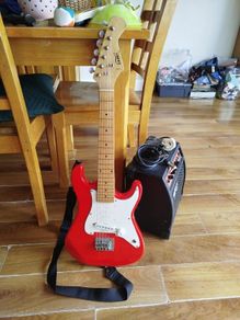 Electric guitar and amp