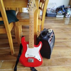 Electric guitar and amp
