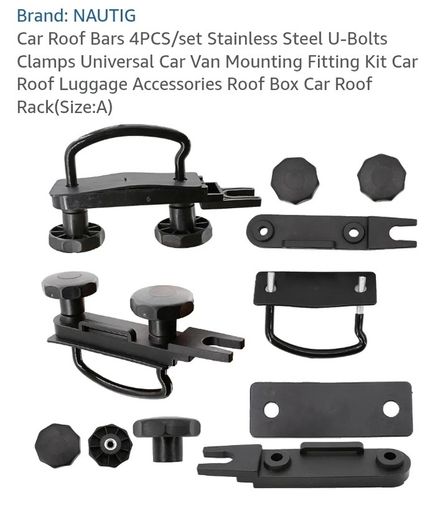 Car Roof Bars 4PCS/set Stainless Steel U-Bolts Clamps Universal Car Van Mounting Fitting Kit Car Roof Luggage Accessories Roof Box Car Roof Rack