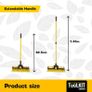 Heavy Duty Industrial Garden Brush | Long Handled Yard Brush | 2-part handle | Stiff Yard Brush | Hard brush for yard, garden, terrace | 145 cm long adjustable handle Yard Broom Image 3