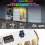 5 Drawer Dresser with Clothes Rail LED Lights Charging Station Storage Chest with Side Pockets Image 4