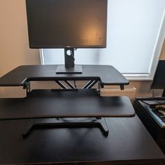 Sit stand desk extension