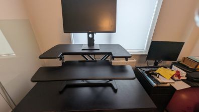 Sit stand desk extension