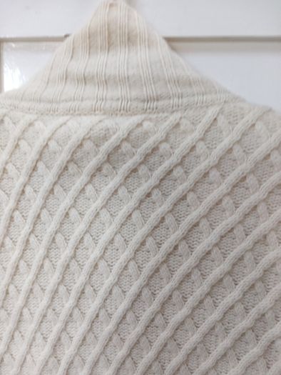 Carraigdonn Cream Aran Cardigan Cotton Lined 16 New.