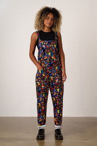 Lucy & Yak Dungarees Animals & Flowers Print