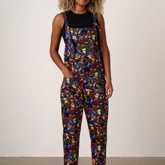 Lucy & Yak Dungarees Animals & Flowers Print