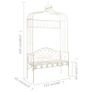 Garden Bench 122 cm Iron Antique White Image 2