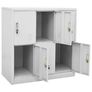 Locker Cabinet Light Grey 90x45x92.5 cm Steel Image 2