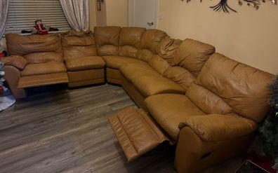 Sofa Tan Corner  Couch