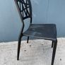 Set of 4 Black Modern Plastic Dining/ Stacking Chairs Image 4
