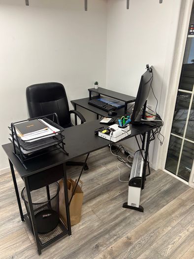 Complete Home Office Study Setup - Desk Chair Monitor