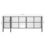 Garden Gate Steel 500x150 cm Black Image 5