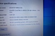 Toshiba Sattelite 15.6 inch Laptop, i3 Core, 4GB Ram, 1 Terrabyte HDD, White, Windows 10 Home