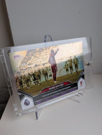 Hugo Ekitike Liverpool FC Topps Total Football Thumbs up Celebration #/50