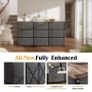 Fabric Chest of Drawers - 9 Drawers Large TV Stand for 43-65 Image 4