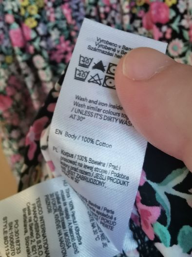 NEW - Full cotton floral Dress UK 10