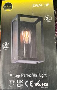 2 Brand New Outdoor Wall Lights (black) all Boxed