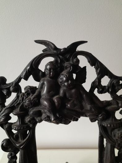 Victorian Solid Brass Cherub Picture Frame