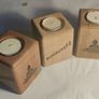 Candle Holders Set of 3 Hardwood Image 4