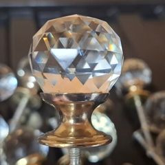18 30mm Clear Crystal Diamond Glass Door Knobs Cupboard Drawer Handle Pulls