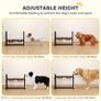 Raised Dog Bowls with Stand, 4 Heights Adjustable Pet Feeder with 3 Adjustable Angles for Small, Medium & Large Breeds, Brown Image 5