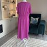 Ladies Pink & White Polka Dot Dress Image 10