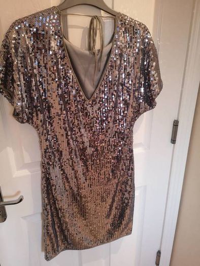 Silver sequined dress