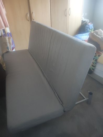 Grey click-clack sofa bed