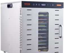 10 Trays Food Dehydrator Machine Stainless Steel 1000W Jerky Fruit Drying