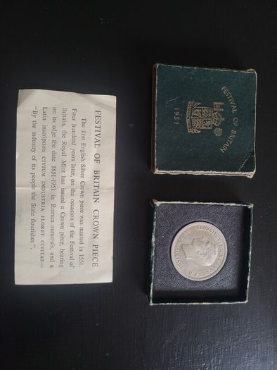 1951 Festival of Britain coin - Green Box
