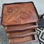Matching pair of antique French Louis XV style nightstand or bedside tables. Image 3