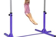Gymnastics Bars, Junior Training Kip Bar Gymnastics Equipment for Home,Adjustable Height Folding Horizontal Bar with Gymnastic Rings for Kid