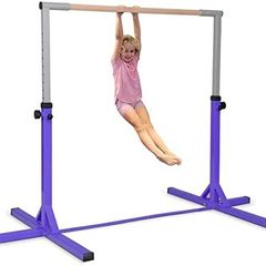 Gymnastics Bars, Junior Training Kip Bar Gymnastics Equipment for Home,Adjustable Height Folding Horizontal Bar with Gymnastic Rings for Kid