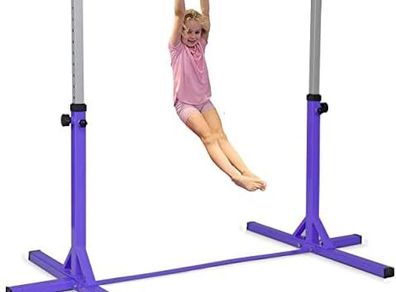 Gymnastics Bars, Junior Training Kip Bar Gymnastics Equipment for Home,Adjustable Height Folding Horizontal Bar with Gymnastic Rings for Kid