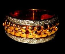 Vintage 18ct Gold/Diamond Unisex Ring